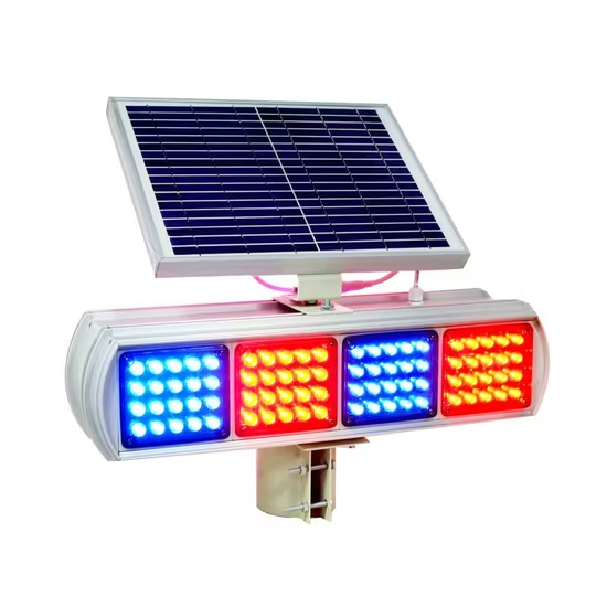 Aluminum LED Strobe Lamp Signals Warning Light Solar Road Barricade Solar Traffic